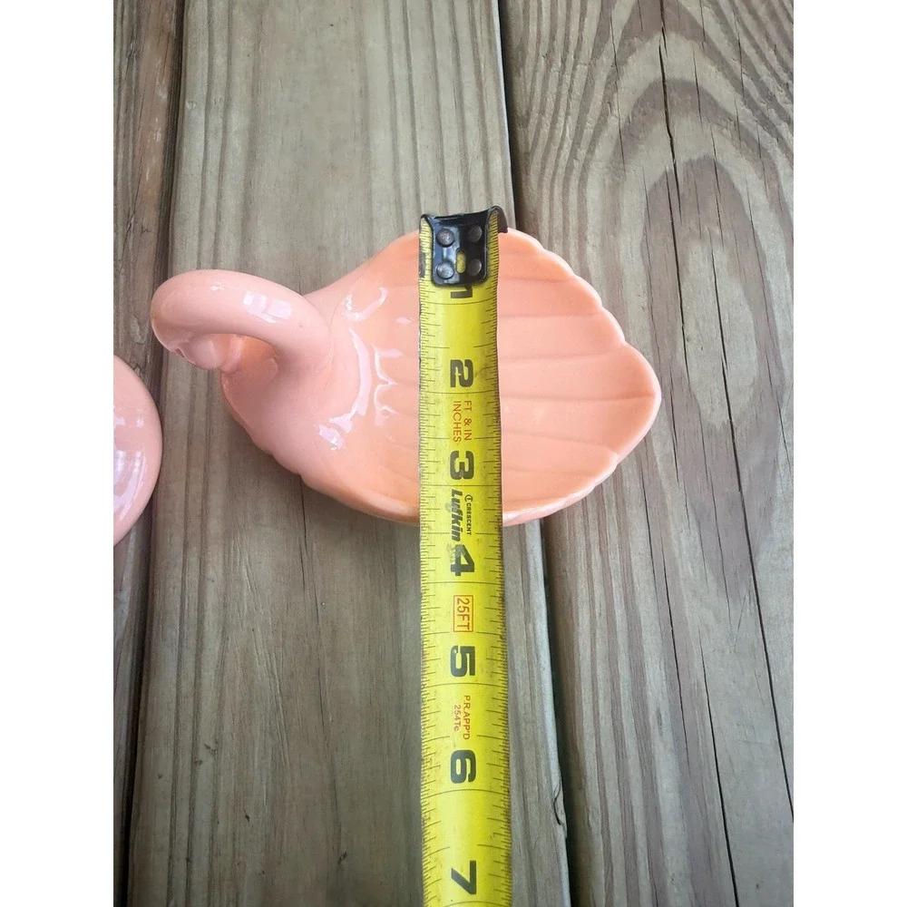 Vintage Peach Plastic Swan And Sink Soap Trinket Dish 1980s Cottage Farmhouse